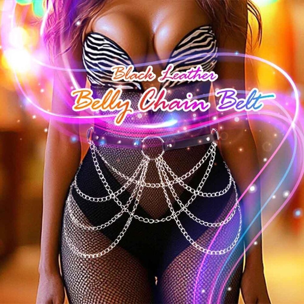 Leather Waist Chain Belt Body Jewelry Rave Goth Punk for Women - Picture 3 of 8